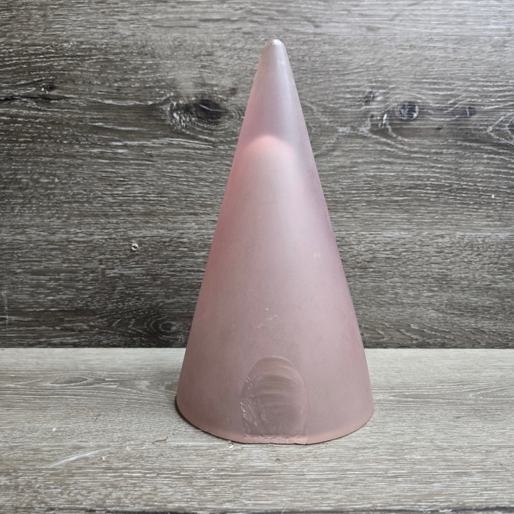 Matte Pink Glass Cone Teepee Table Lamp Shade 11" Modern Minimalist Replacement